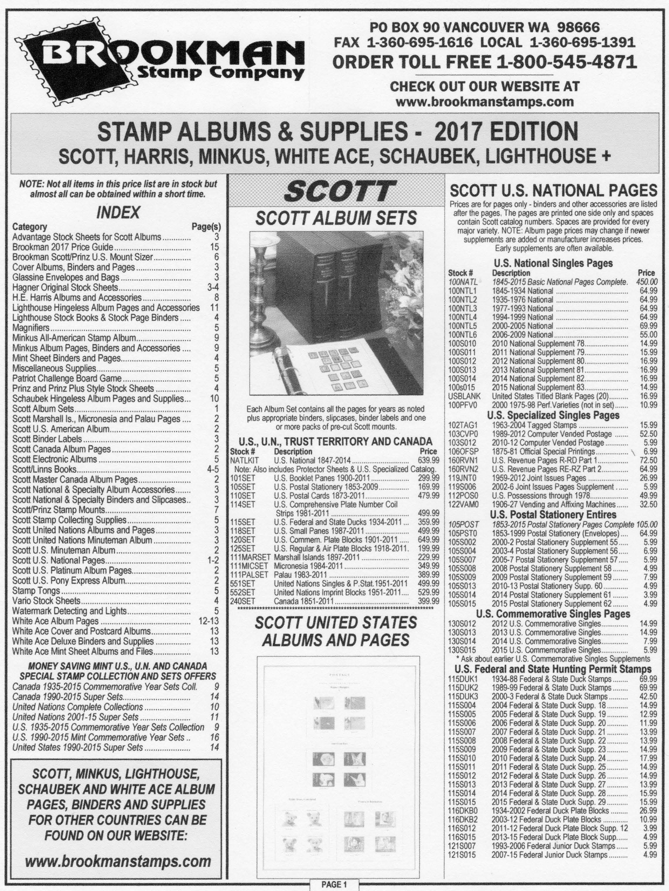 Brookman Stamp Company & Michael Jaffe Stamps